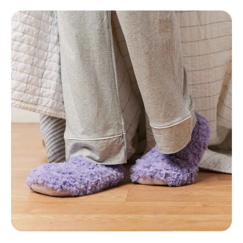 Curly Purple Slippers Warmies💜